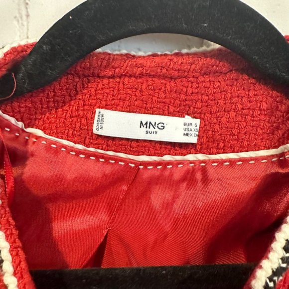 Mango Red Blazer Jacket Size XS - Picture 2 of 6
